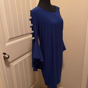 Beautiful Royal blue dress , stretch material very comfortable .